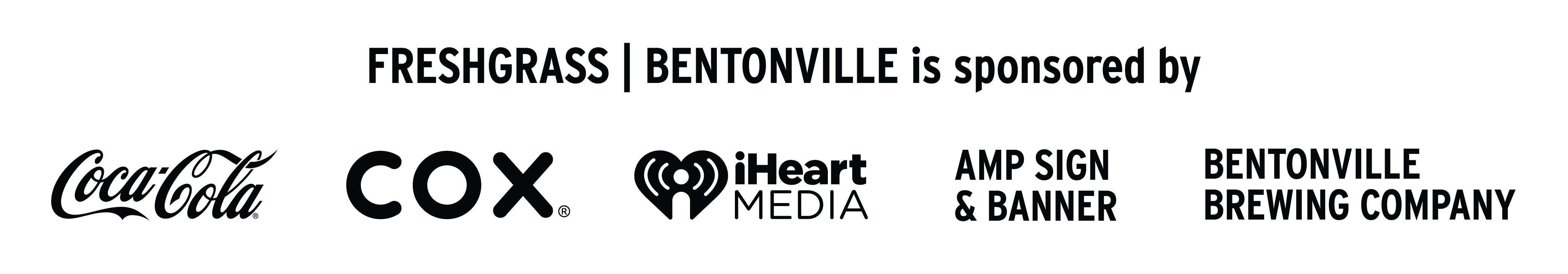 Coca-Cola, COX, iHeart Media, AMP Sign & Banner, Bentonville Brewing.