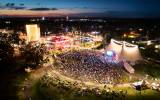 Aerial photo of the crowd at FreshGrass Bentonville 2021