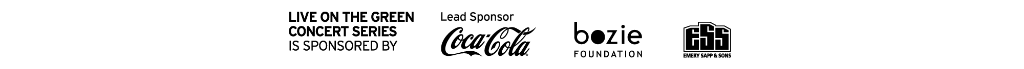 Coca-Cola, Bozie Foundation, Emery Sapp & Sons logos.