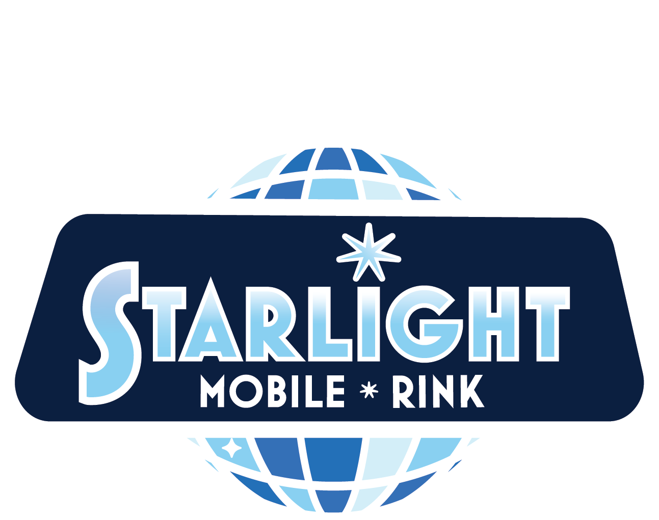 StarlightMobilerink Starlight Mobile Rink logo with blue gradient text and a stylized globe background.