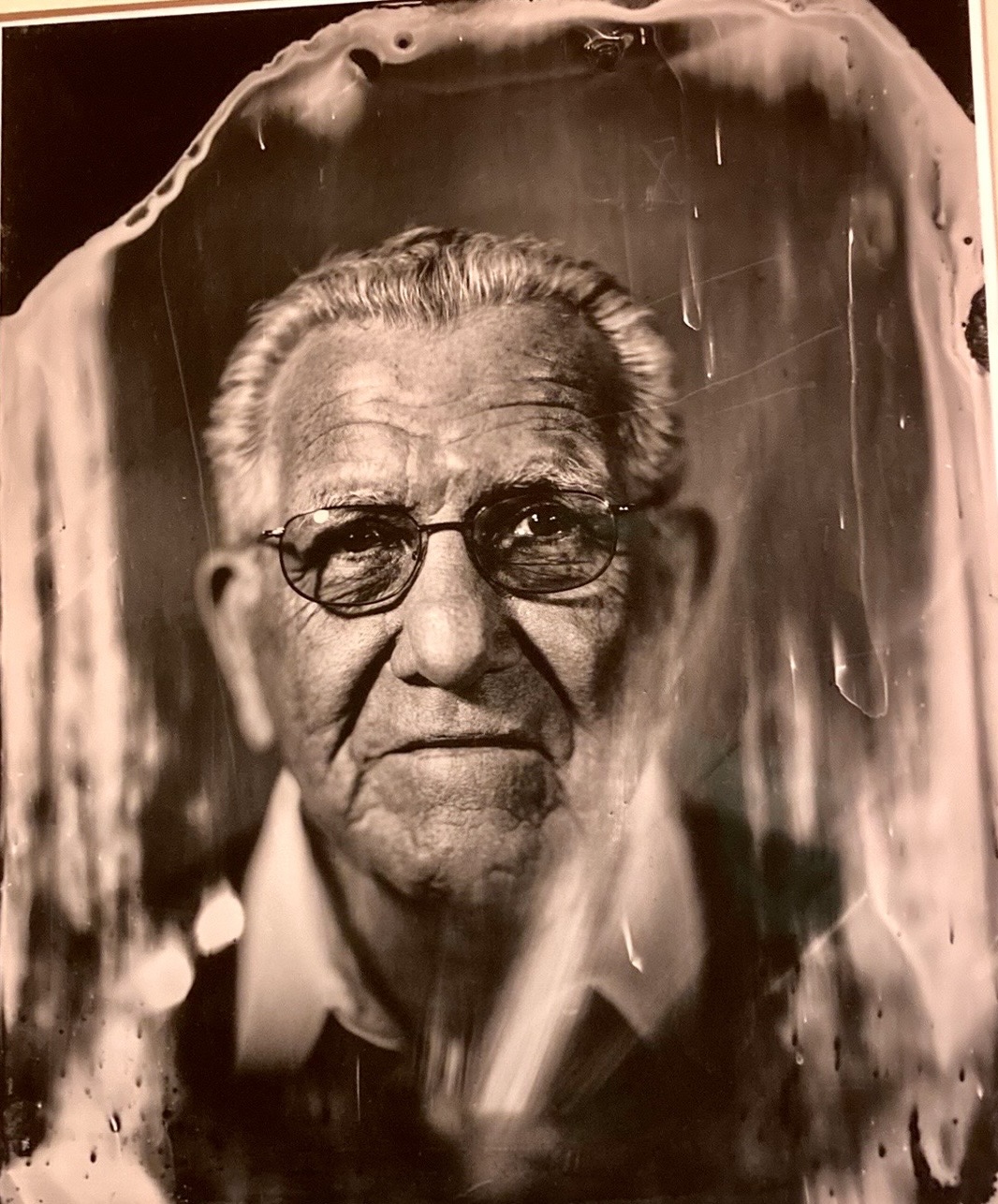Jay - Will Wilson Photo (1) (1) Black and white vintage portrait of an elderly man with glasses and short white hair.
